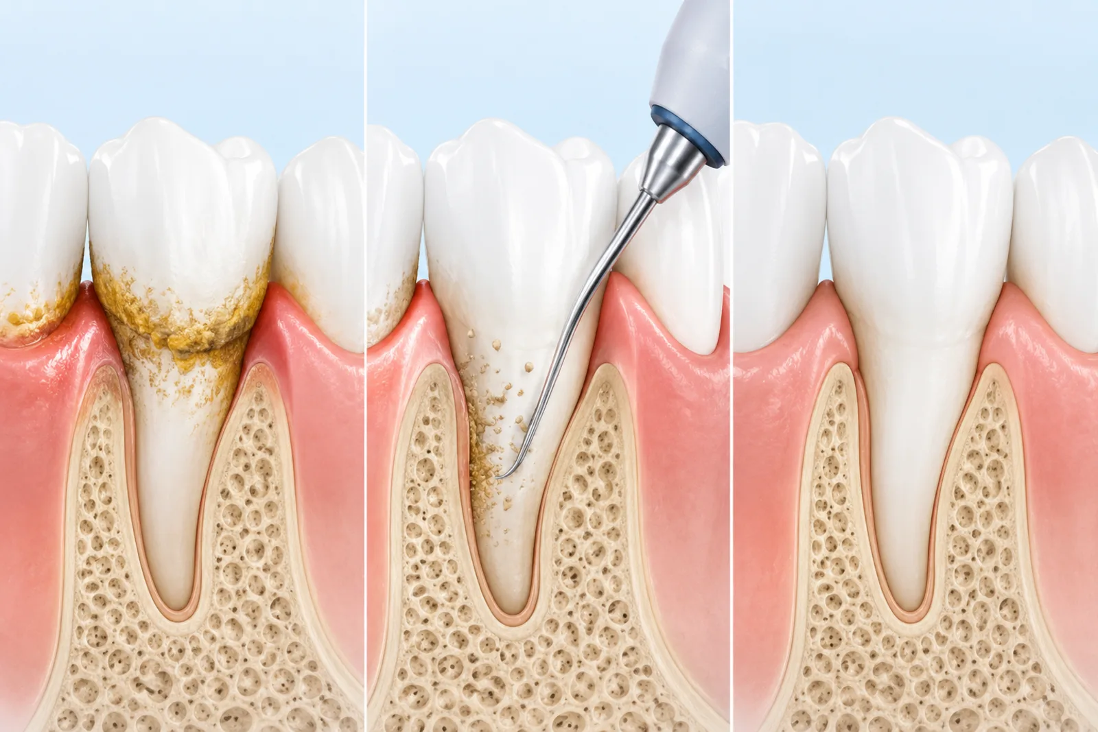 Nettoyage profond des dents : à quoi faut-il s’attendre ?